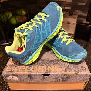 The North Face Teal and Lime Athletic Shoes